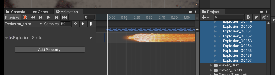 Create Explosion animation